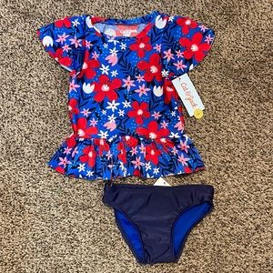 Cat & Jack Girls 2 Piece Swimsuit